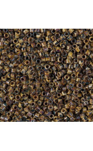 Miyuki delica beads 10/0 - Opaque brown picasso DBM-2267